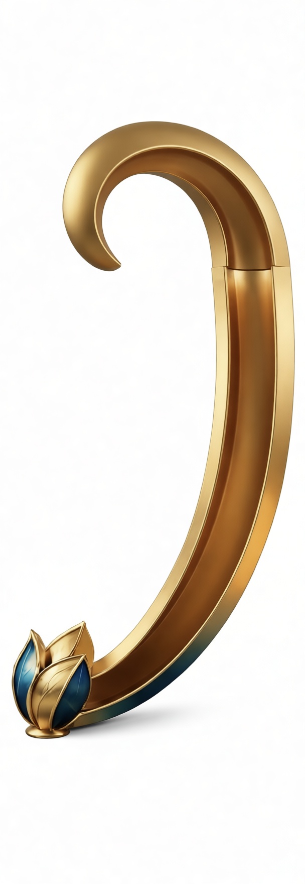 Golden Floral Hook free 3D printable STL