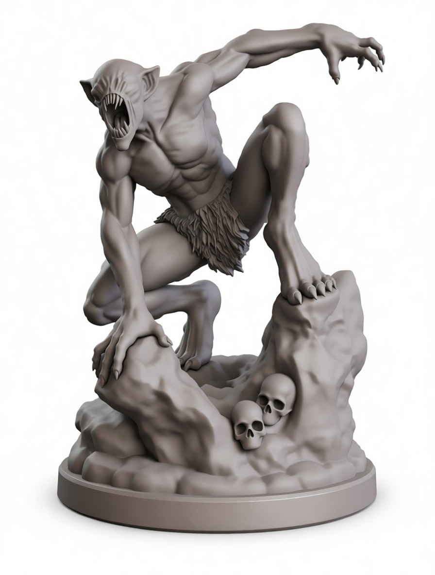 Ghoulish Monster Figurine free 3D printable STL