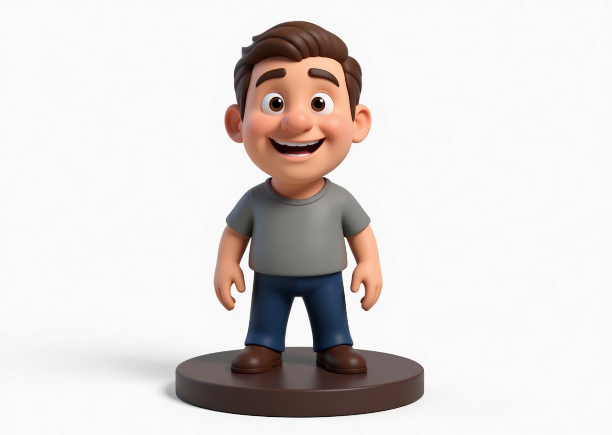 Happy Cartoon Man Figurine - Free 3D Printable STL File