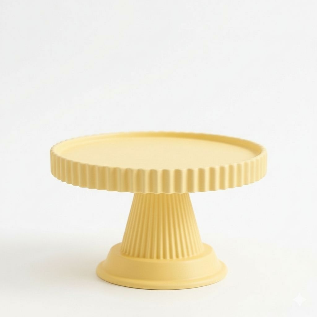Fluted Cake Stand free 3D printable STL