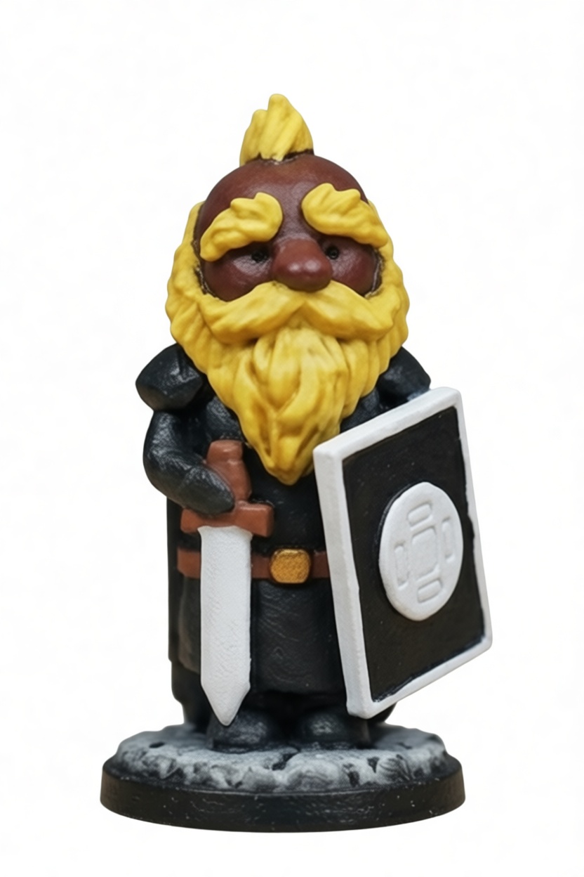 Dwarf Warrior Figurine free 3D printable STL