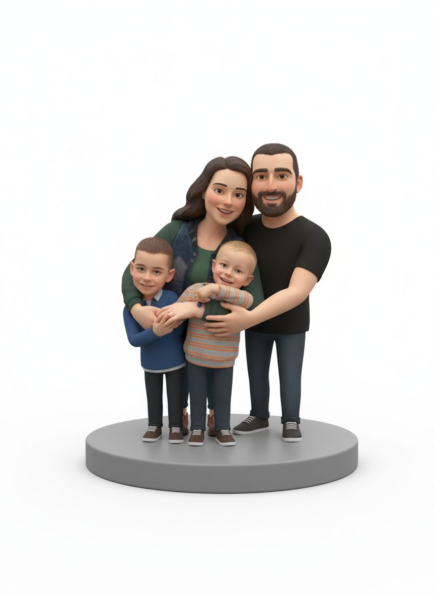 Family Figurine Model free 3D printable STL