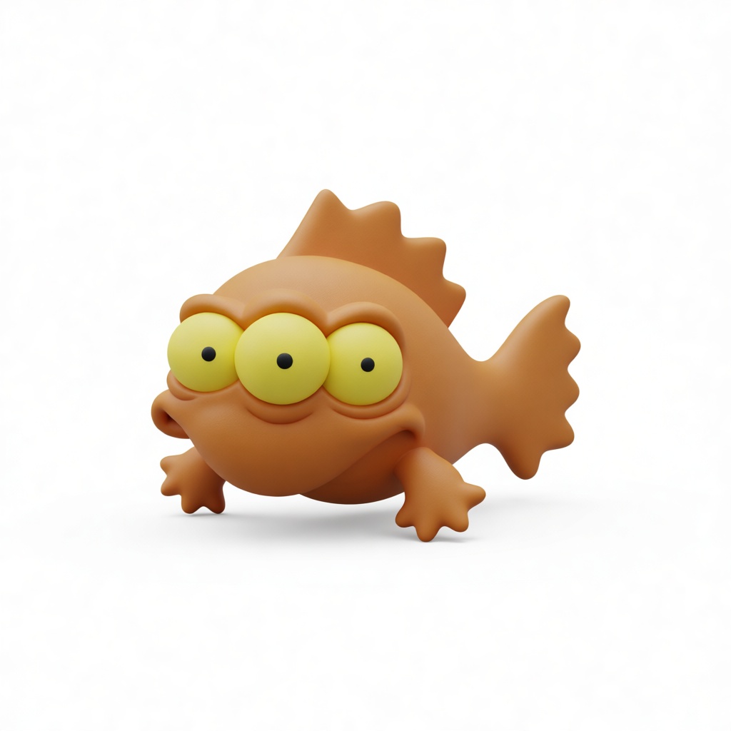 Three-Eyed Goldfish Figurine free 3D printable STL