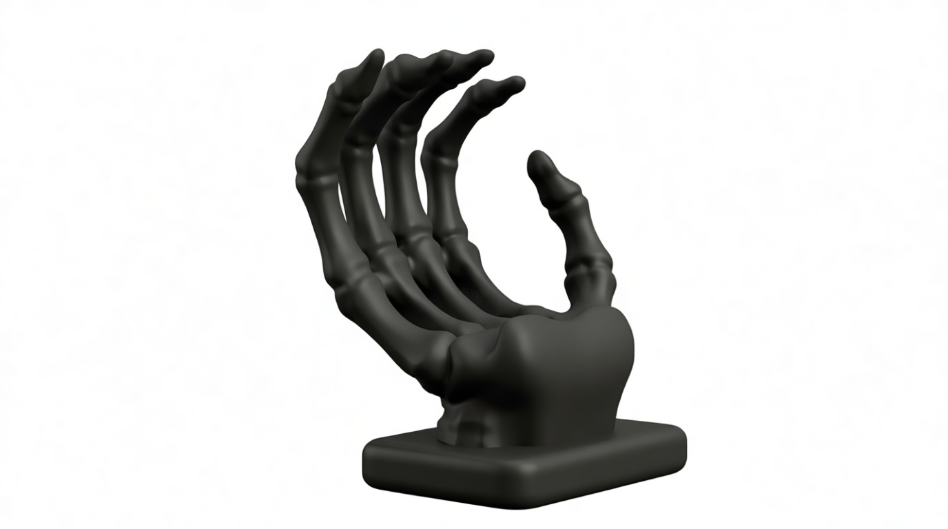 Human Skeleton Hand Sculpture free 3D printable STL