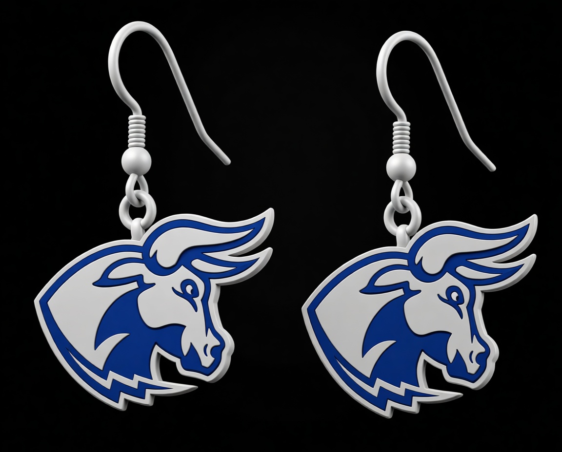 Blue Bull Earrings free 3D printable STL