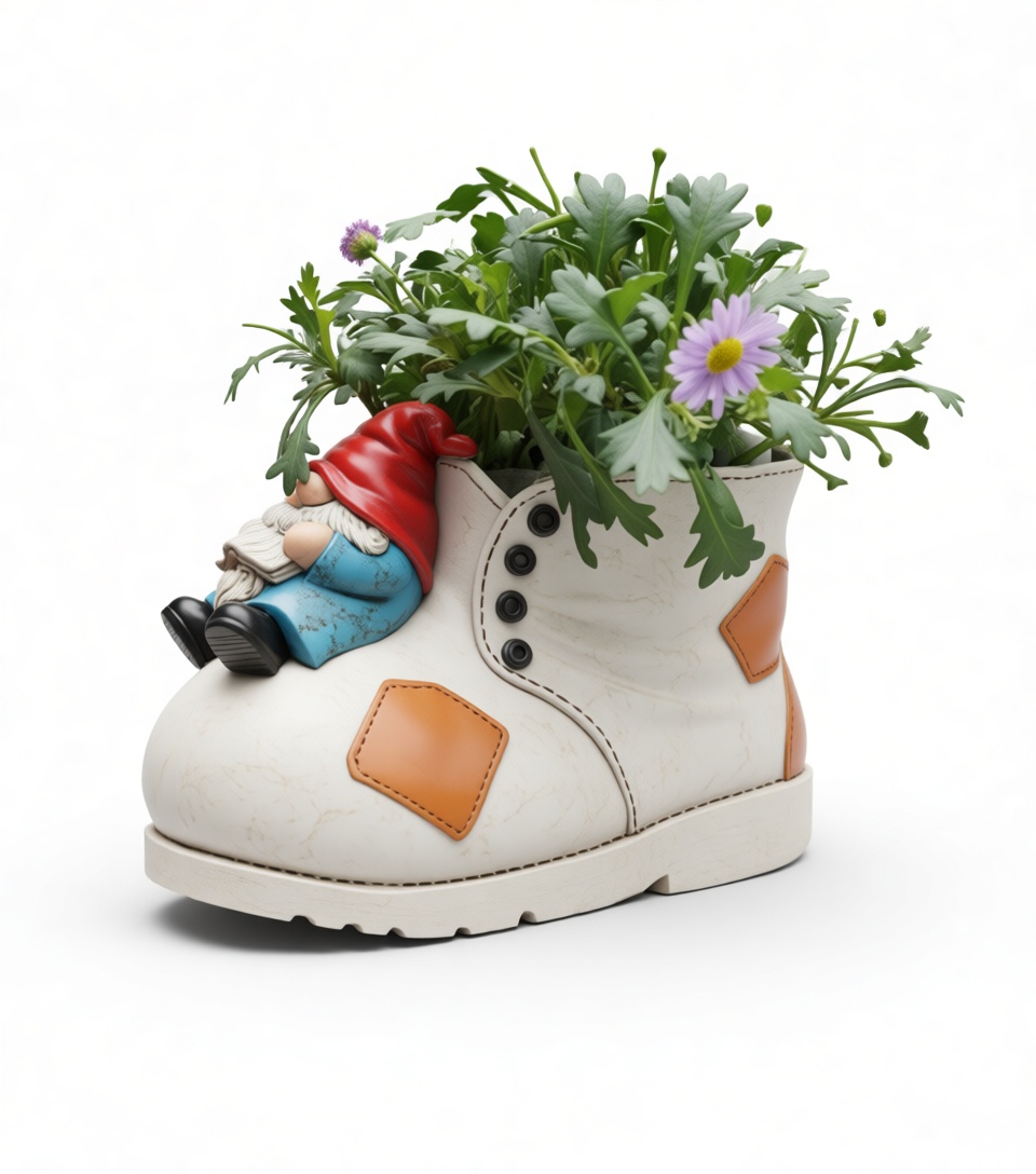 Gnome Shoe Planter free 3D printable STL