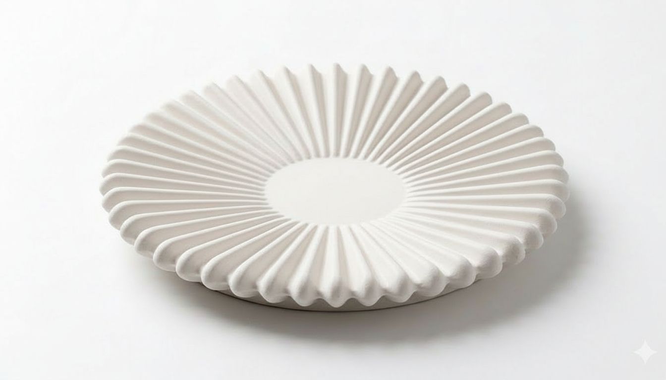 Fluted Plate Model free 3D printable STL