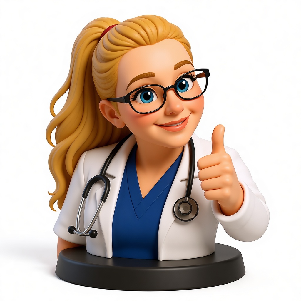 Female Doctor Bust free 3D printable STL