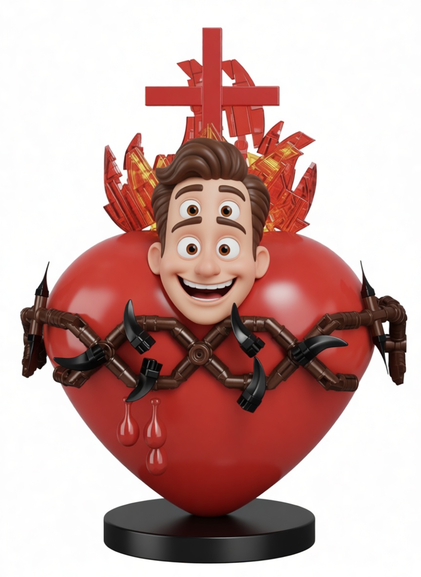 Double Eyed Heart Sculpture free 3D printable STL