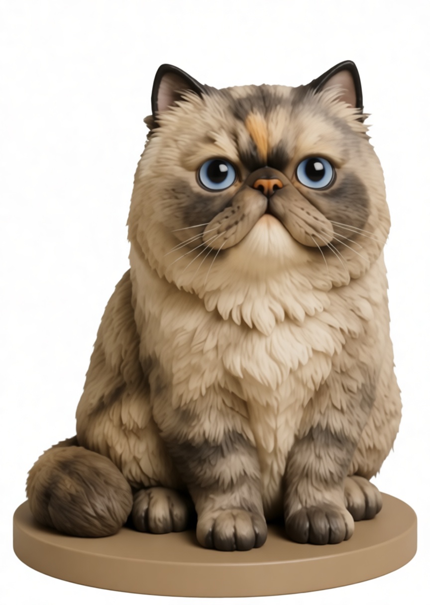Himalayan Cat Figurine free 3D printable STL