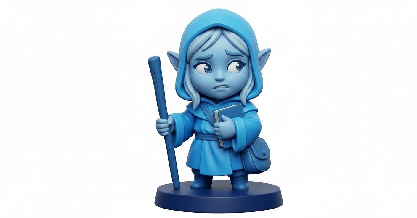 Elf Mage Figurine free 3D printable STL