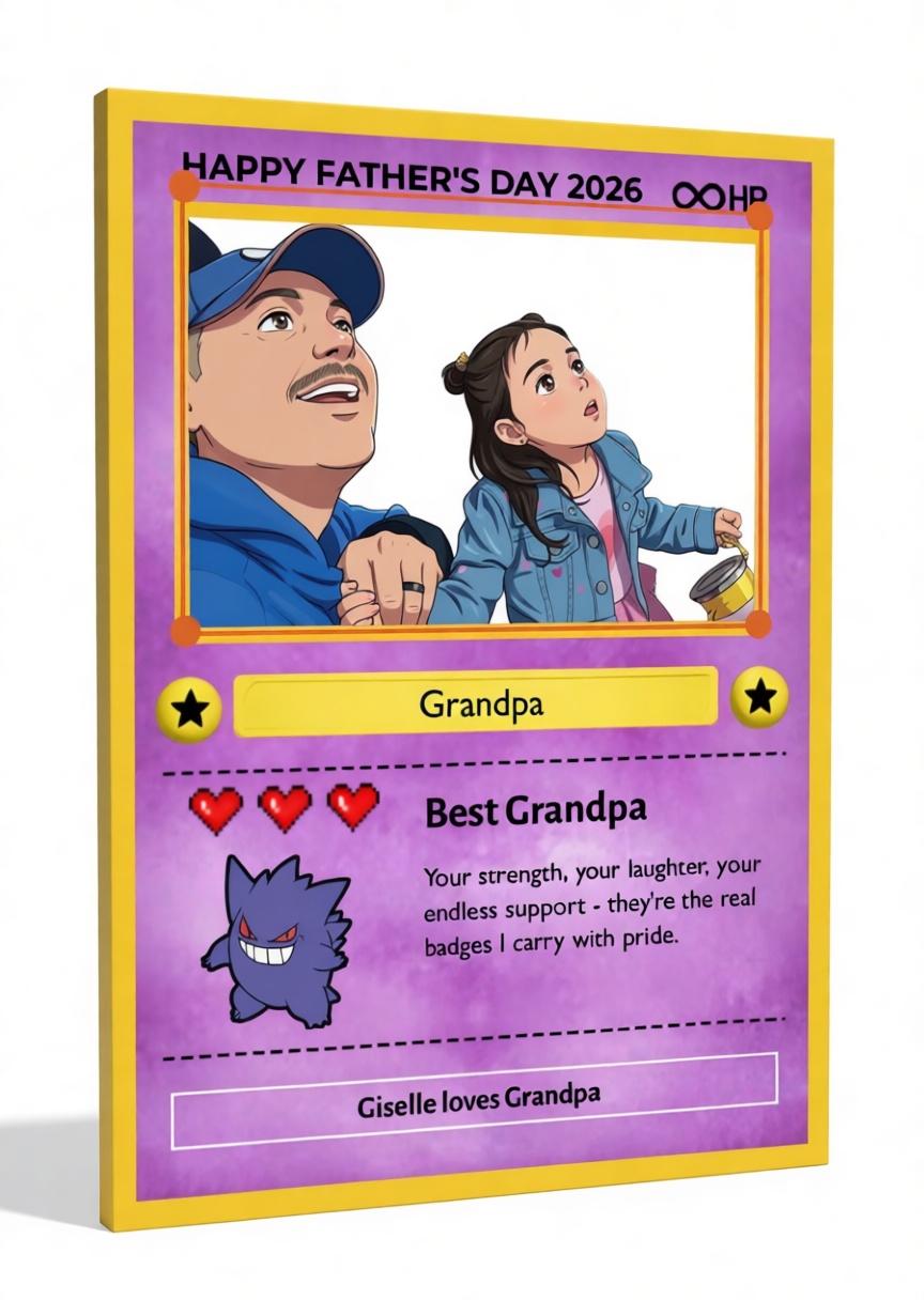 Best Grandpa Tribute Card free 3D printable STL