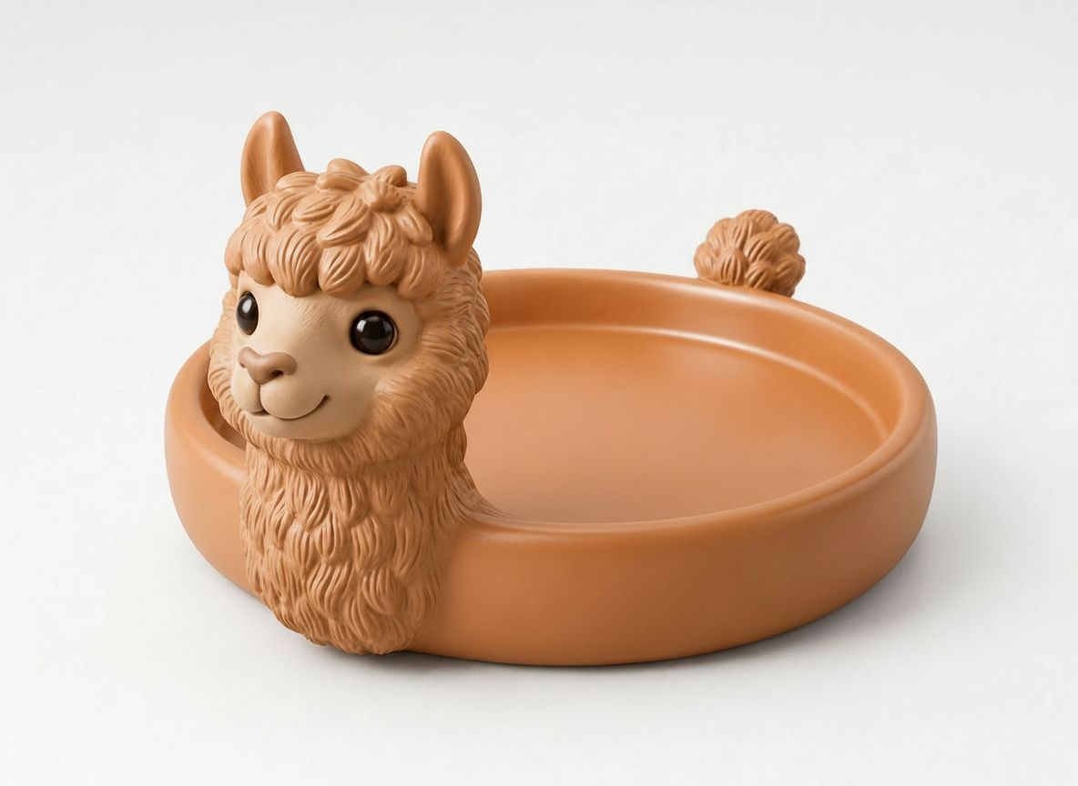 Alpaca Head Dish free 3D printable STL