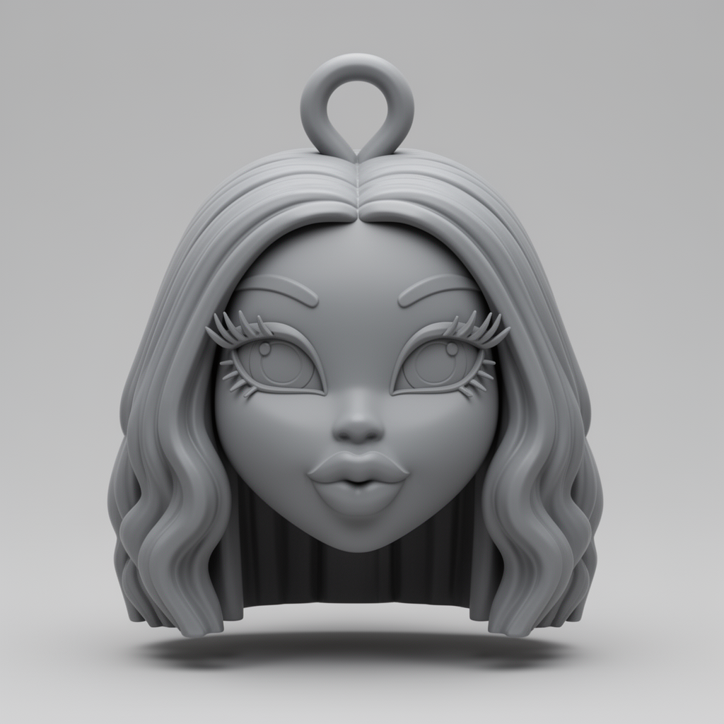 Bratz Girl Head Figurine free 3D printable STL