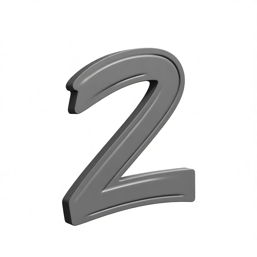 Number 2 Model free 3D printable STL