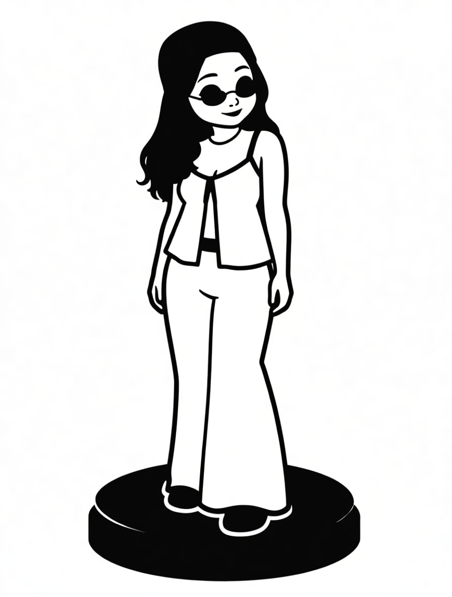 Stylish Woman Figurine free 3D printable STL