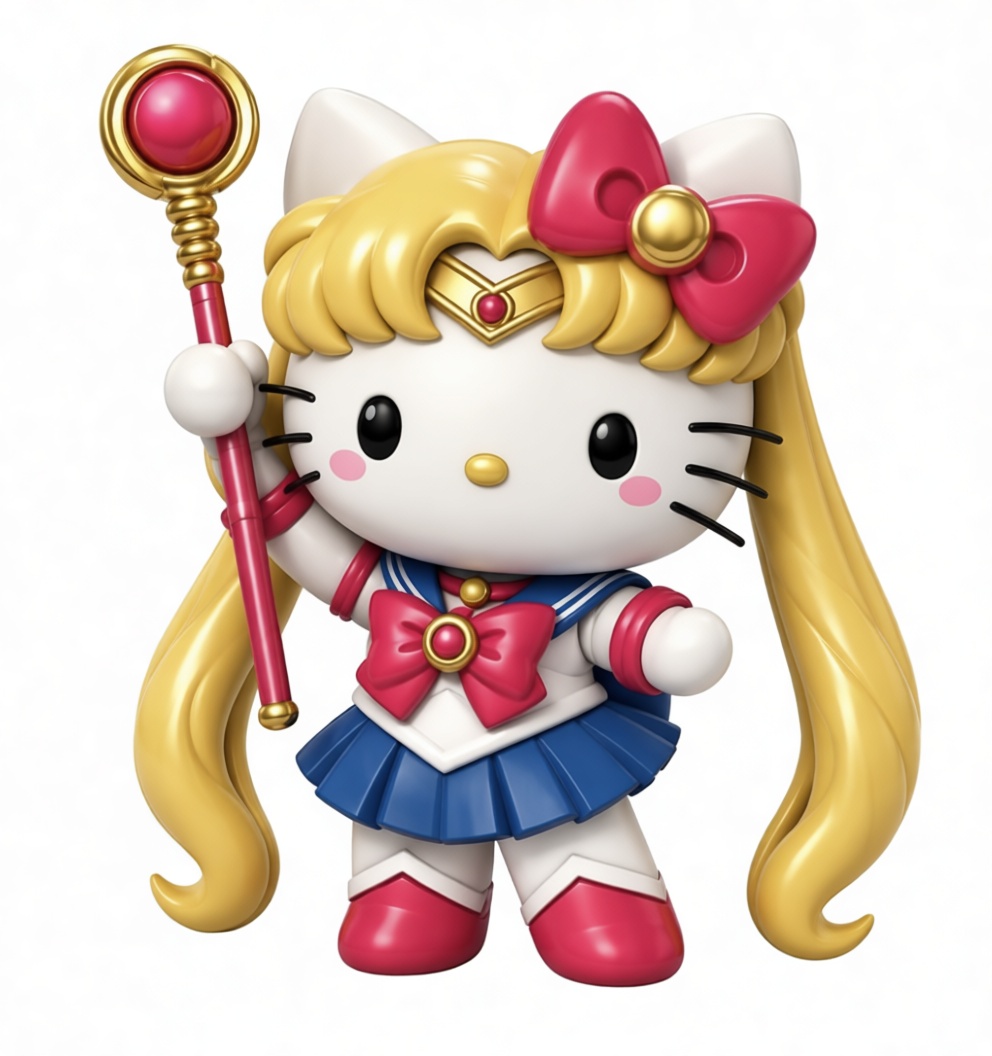 Sailor Moon Hello Kitty Figurine free 3D printable STL