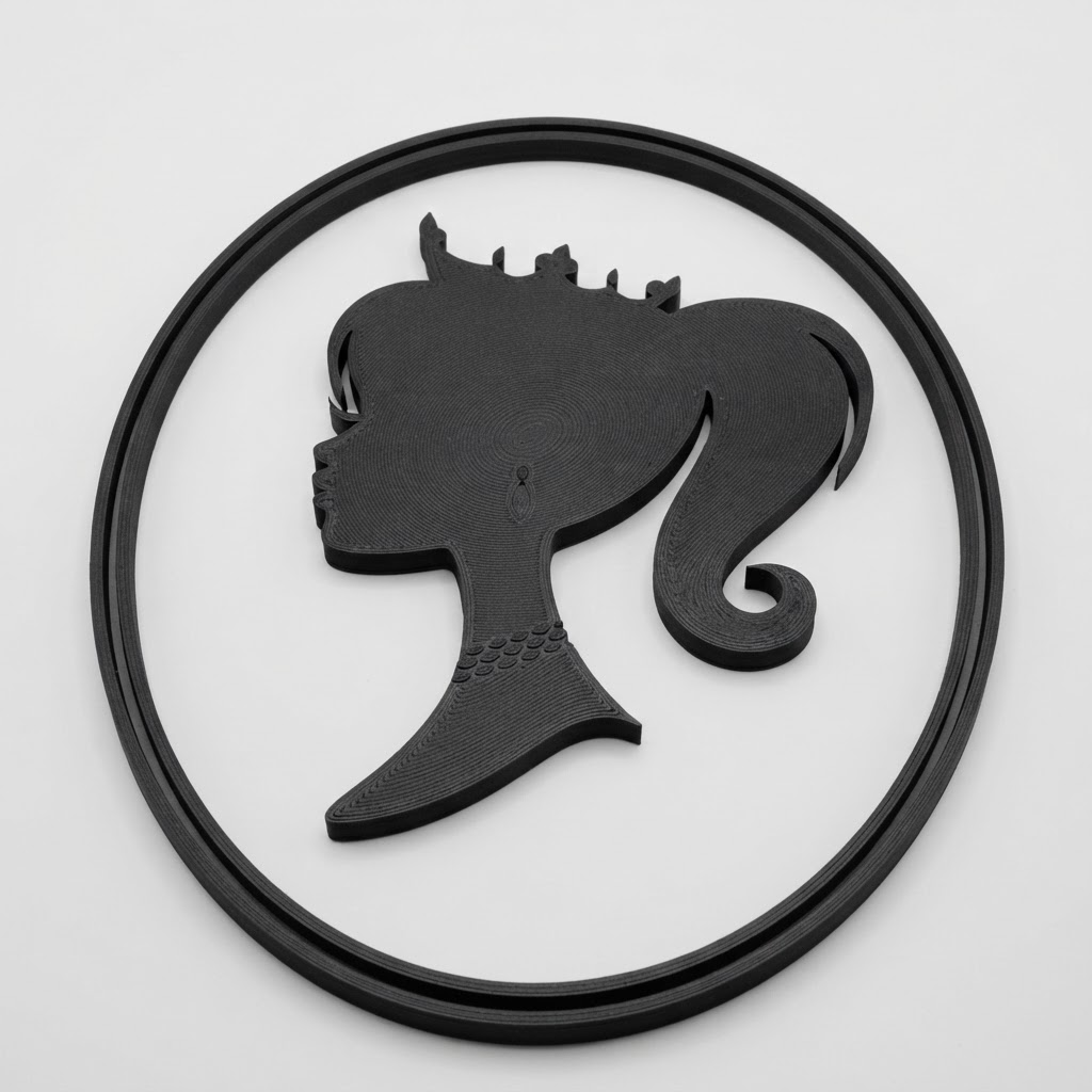 Barbie Silhouette Wall Art free 3D printable STL
