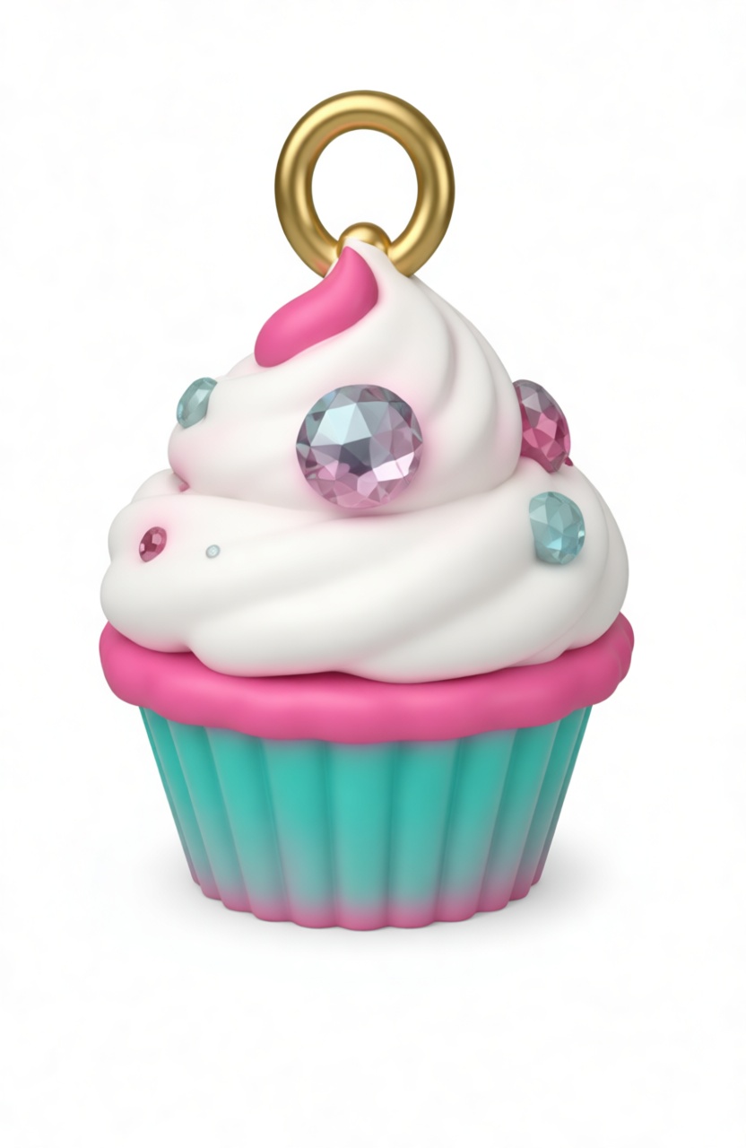 Cupcake Charm Model free 3D printable STL