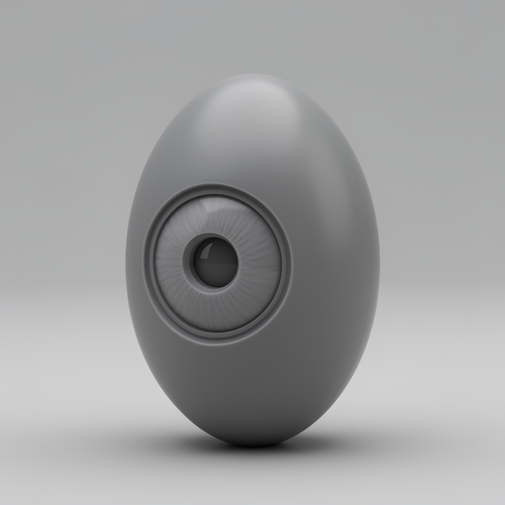 Detailed Oval Eyeball Figurine free 3D printable STL
