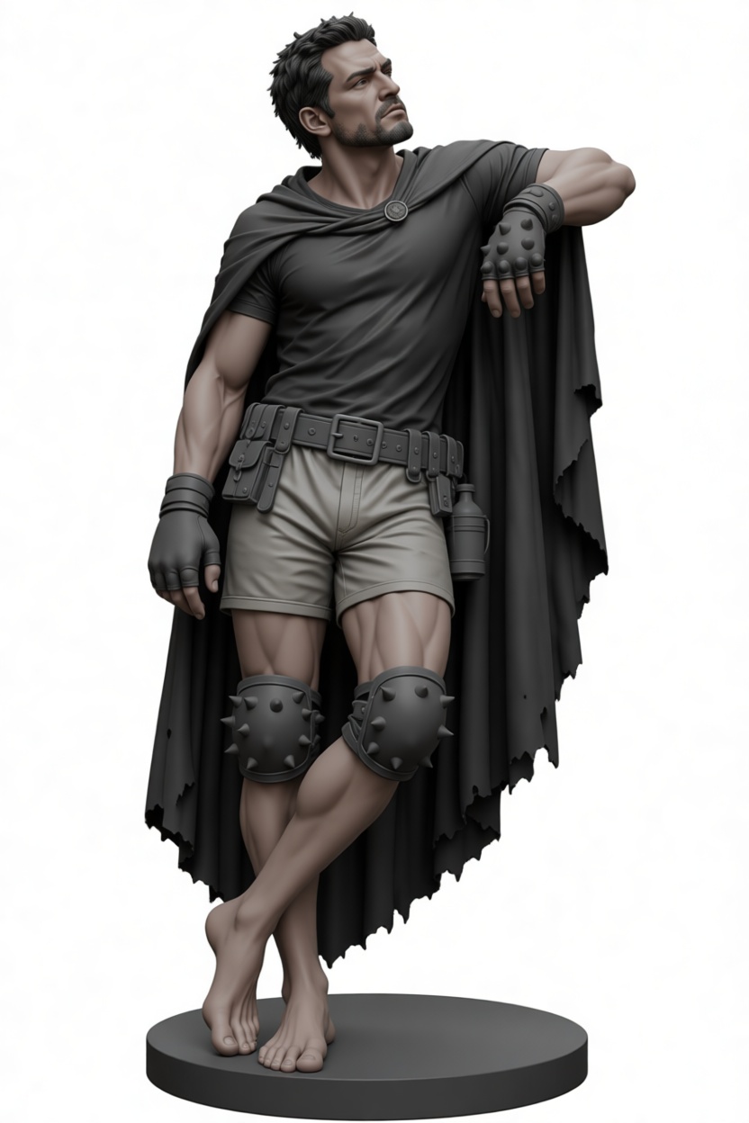 Modern Warrior Figurine free 3D printable STL