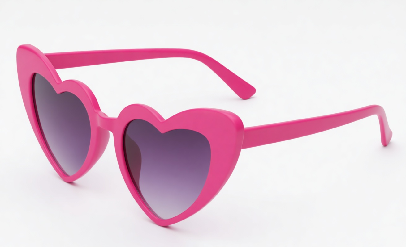 Heart-Shaped Sunglasses Model free 3D printable STL