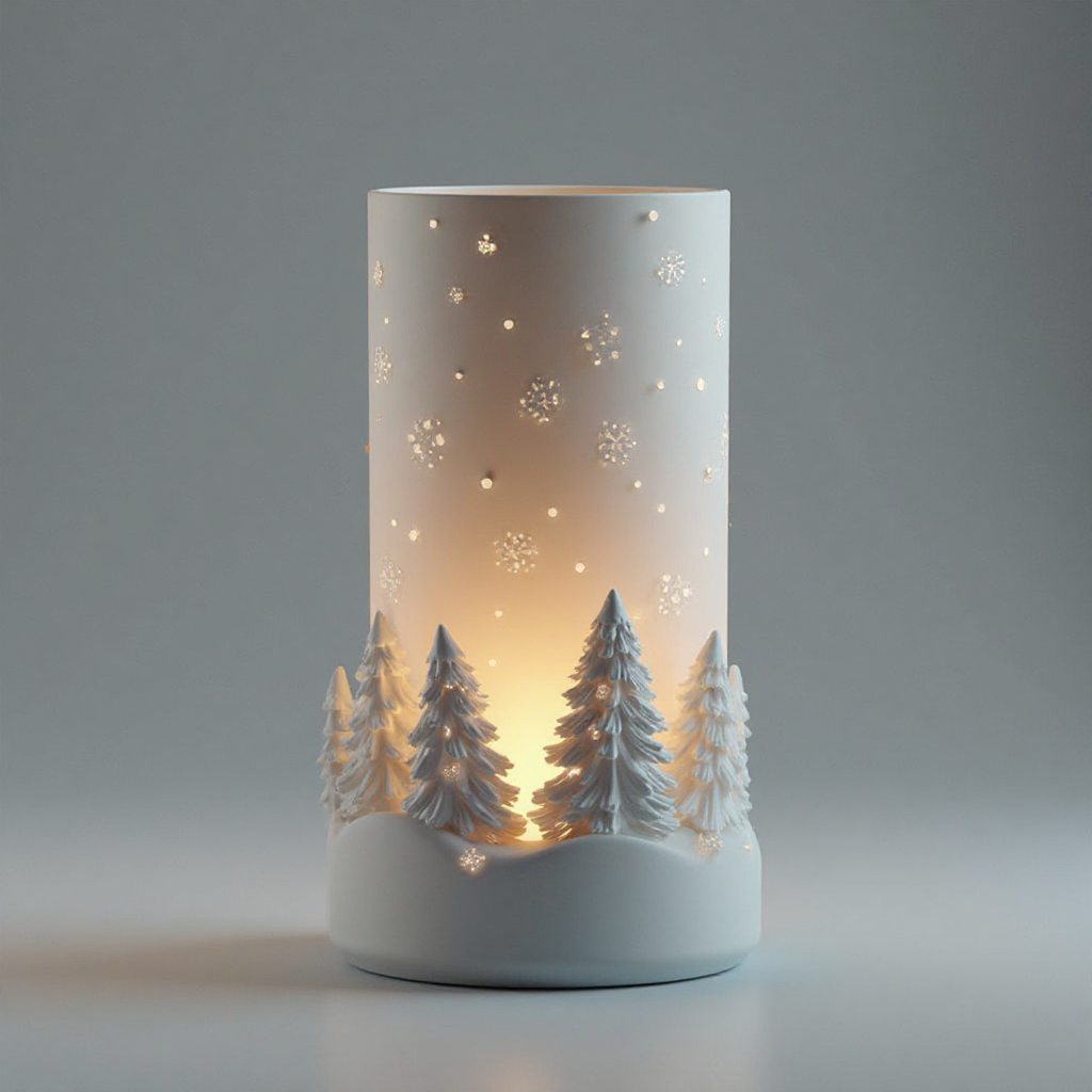 Snowflake Cylinder Lamp