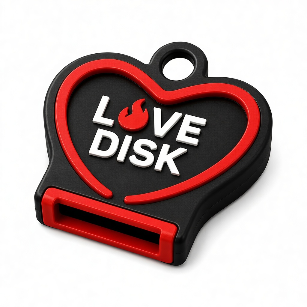 Love Disk Keychain free 3D printable STL