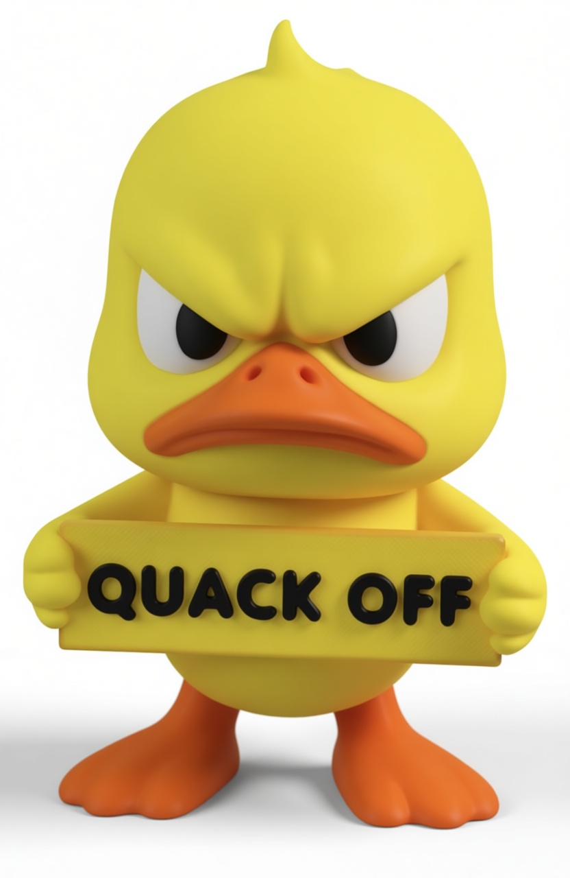Angry Duck Figurine free 3D printable STL