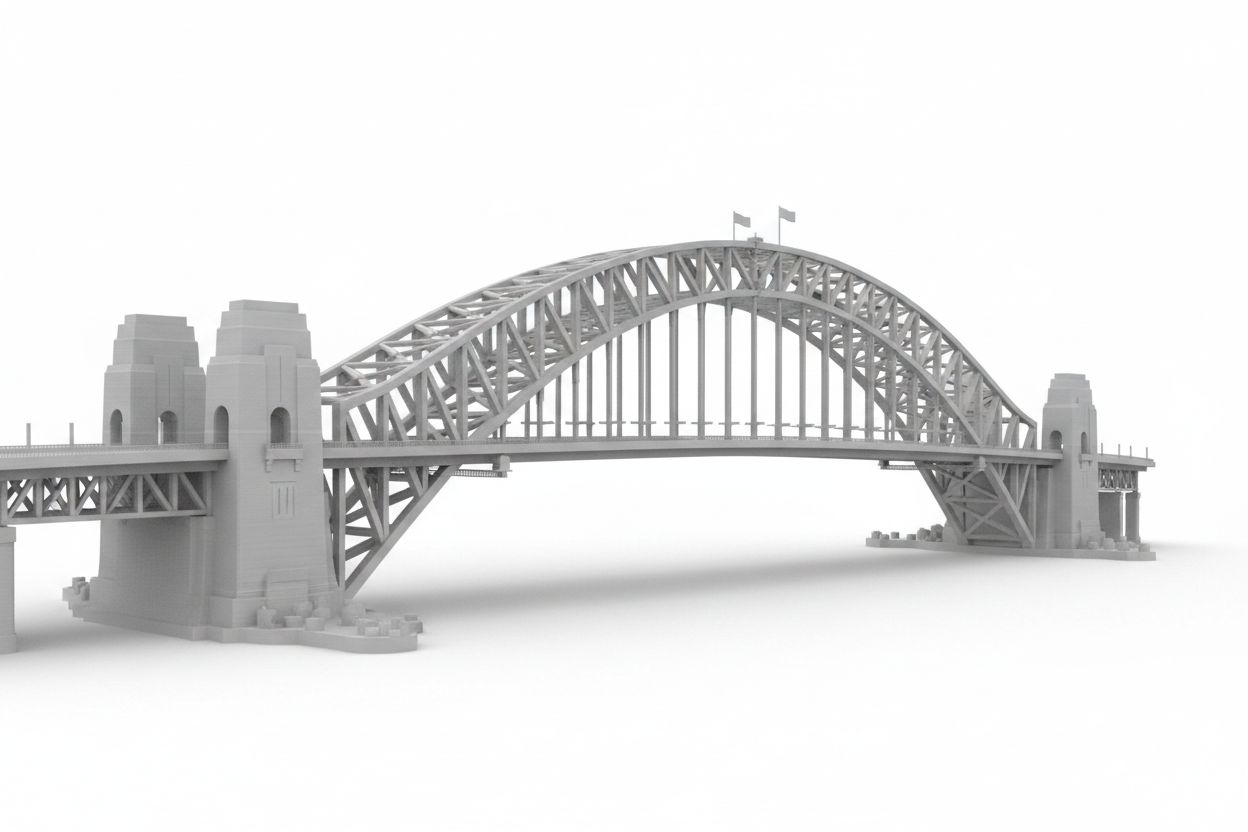 Sydney Harbour Bridge Model free 3D printable STL