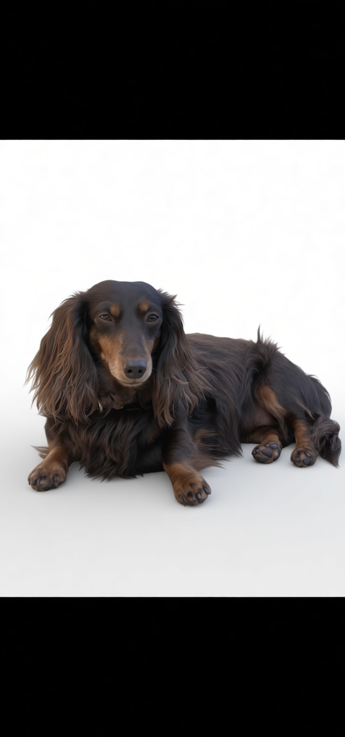 Long-Haired Dachshund Model free 3D printable STL