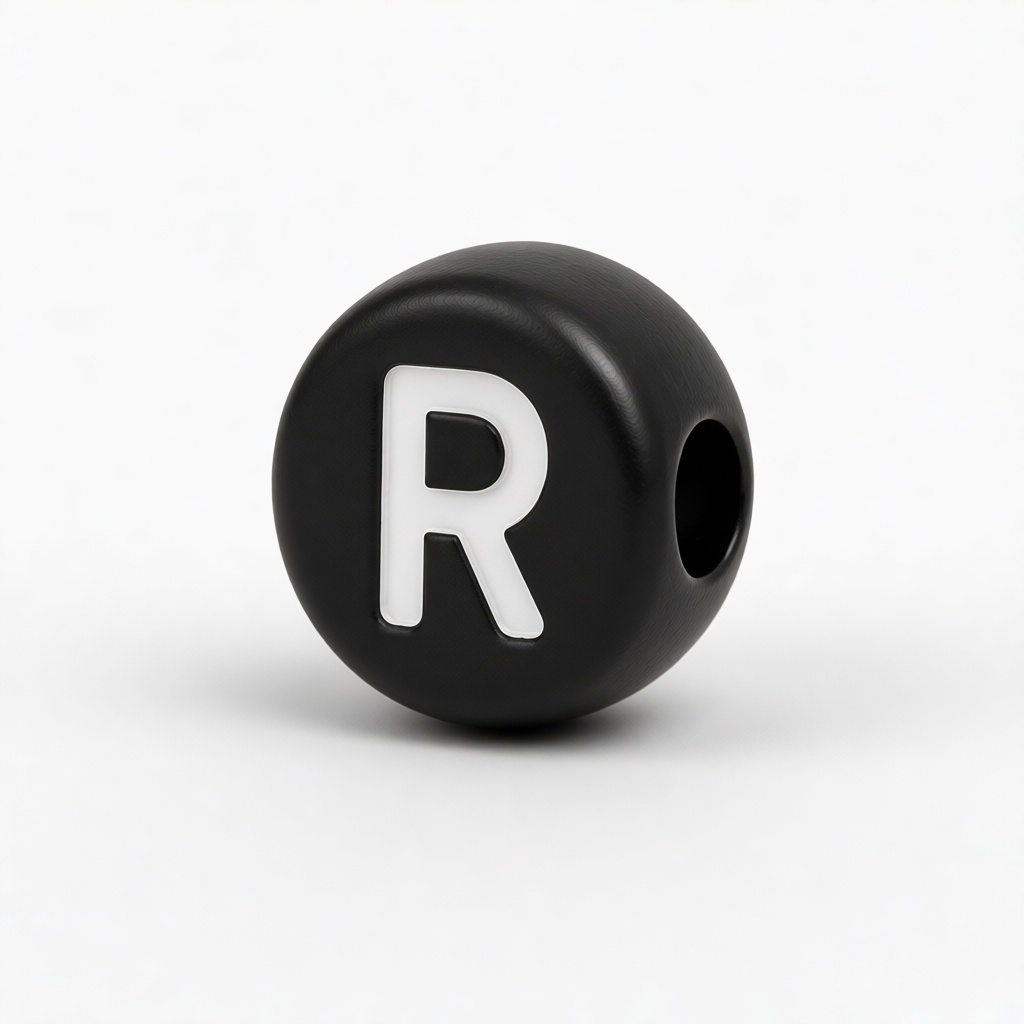 Letter R Bead free 3D printable STL