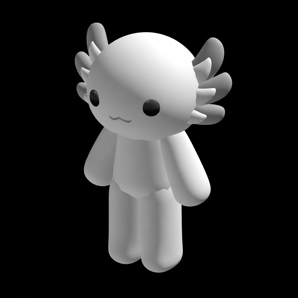 Axolotl Cute Figurine free 3D printable STL