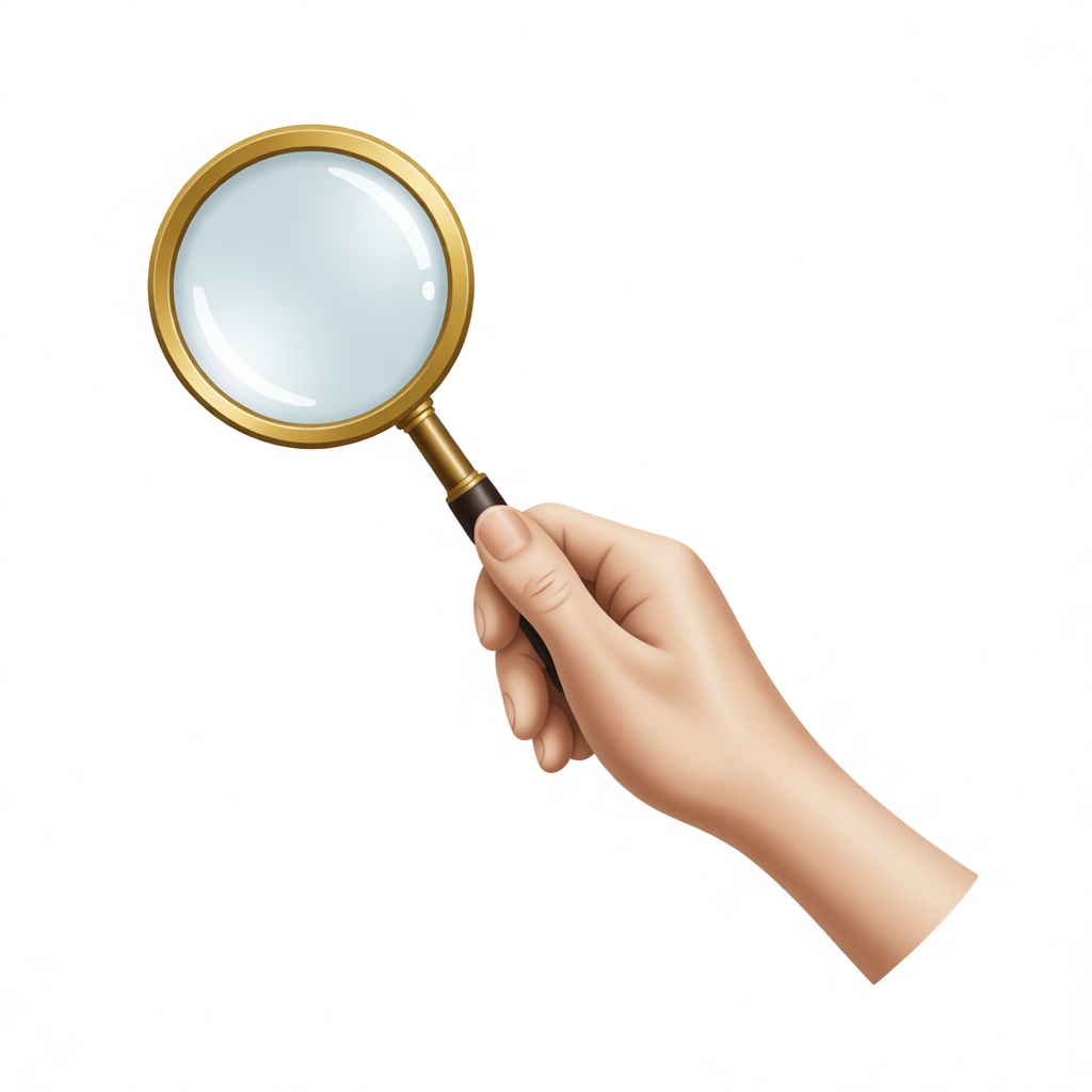 Hand Holding Magnifying Glass free 3D printable STL