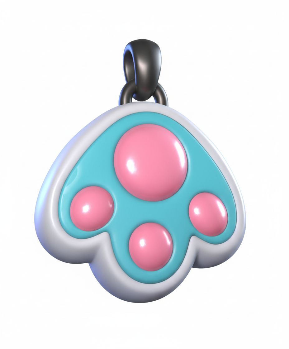 Cat Paw Pendant free 3D printable STL