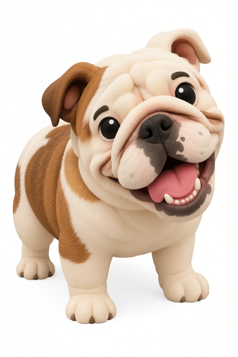 English Bulldog Figurine free 3D printable STL