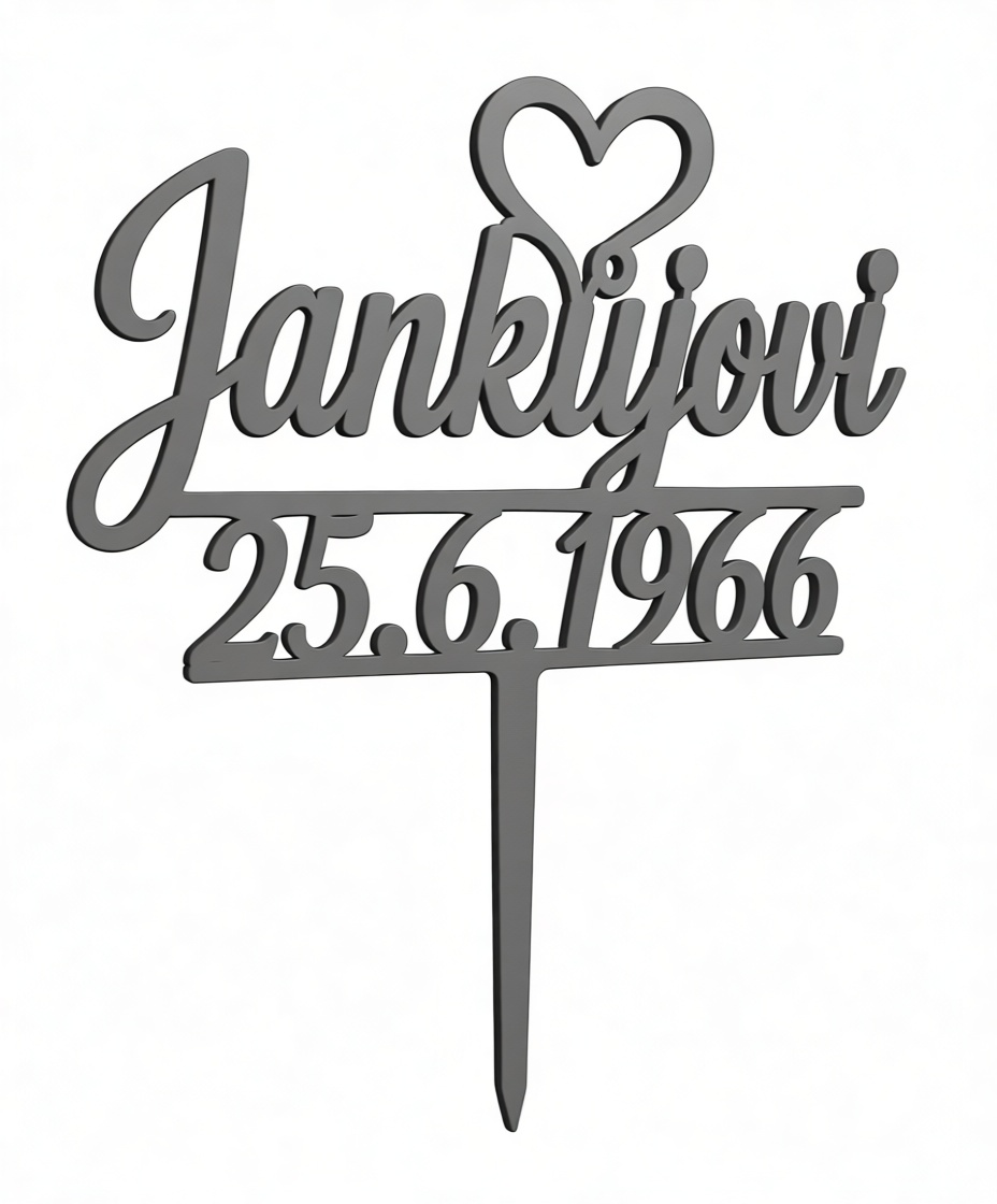 Jankijovi Custom Cake Topper free 3D printable STL