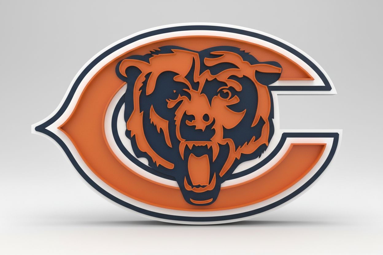Chicago Bears Logo free 3D printable STL