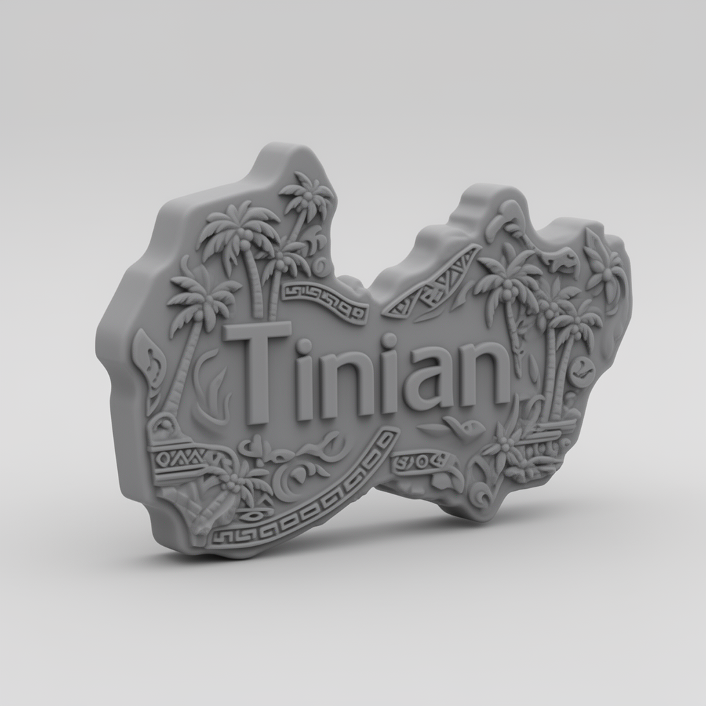Tinian Island Sculpture free 3D printable STL