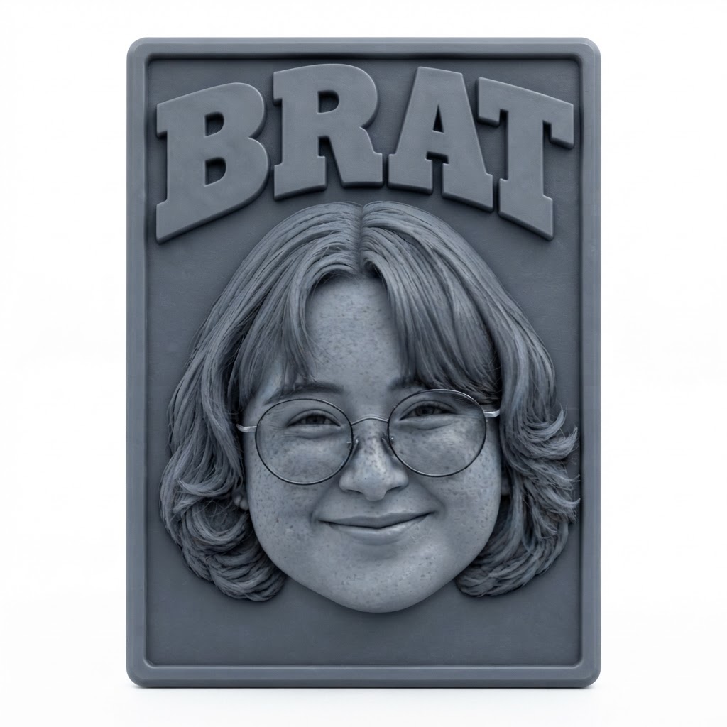 Brat TV Logo Plaque free 3D printable STL