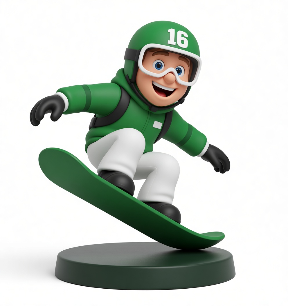 Snowboarder Figurine free 3D printable STL