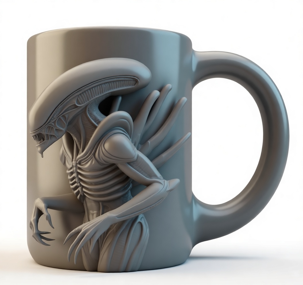 Xenomorph Alien Mug free 3D printable STL