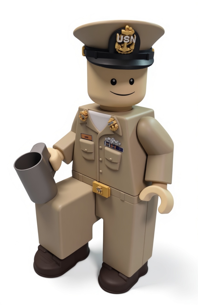 US Navy Officer Minifigure free 3D printable STL