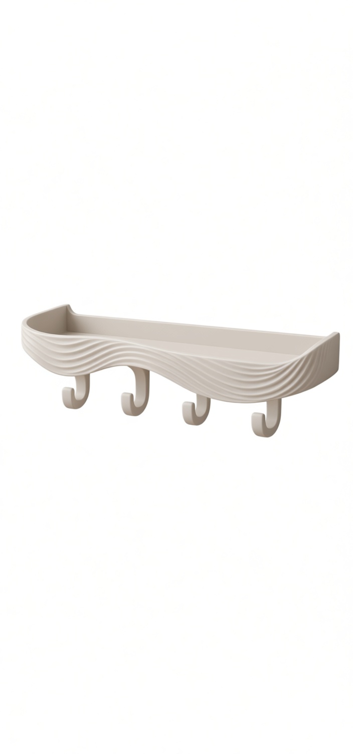 Wave Pattern Wall Shelf free 3D printable STL