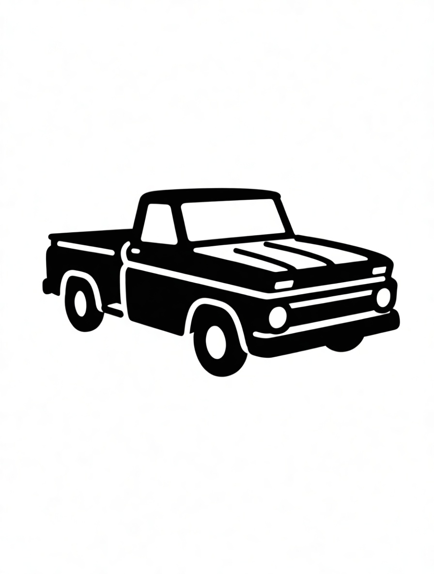 Classic Pickup Truck Model free 3D printable STL