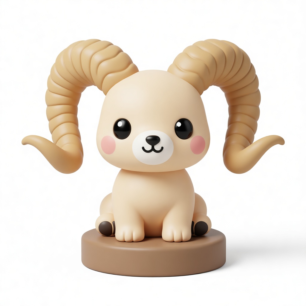 Cute Ram Figurine free 3D printable STL