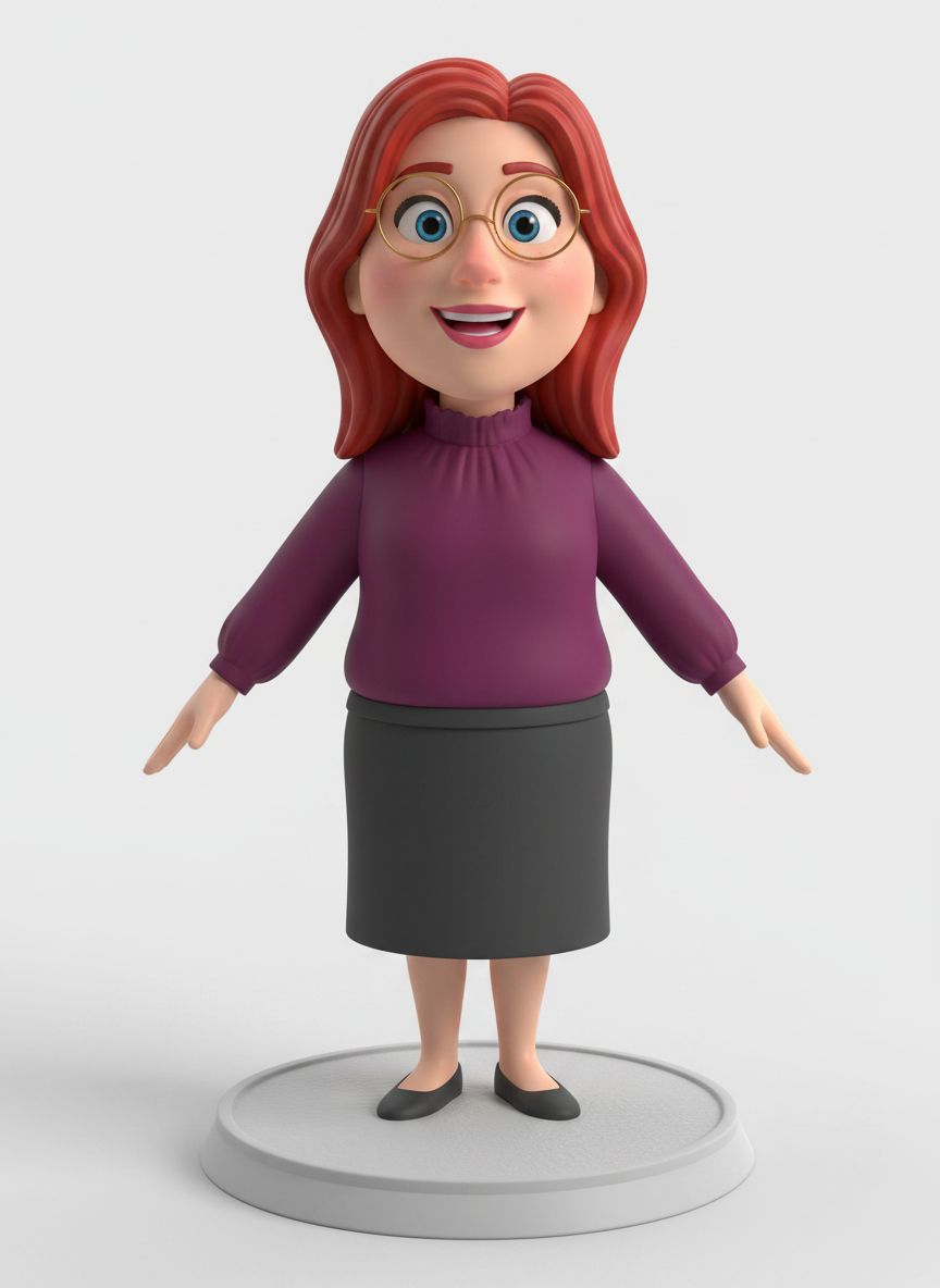 Redhead Woman Figurine free 3D printable STL