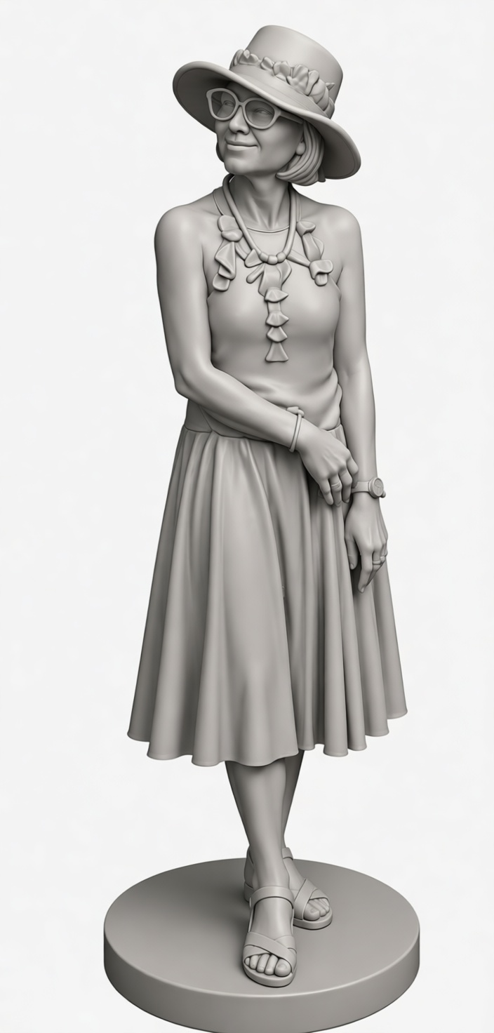 Stylish Woman Figurine free 3D printable STL