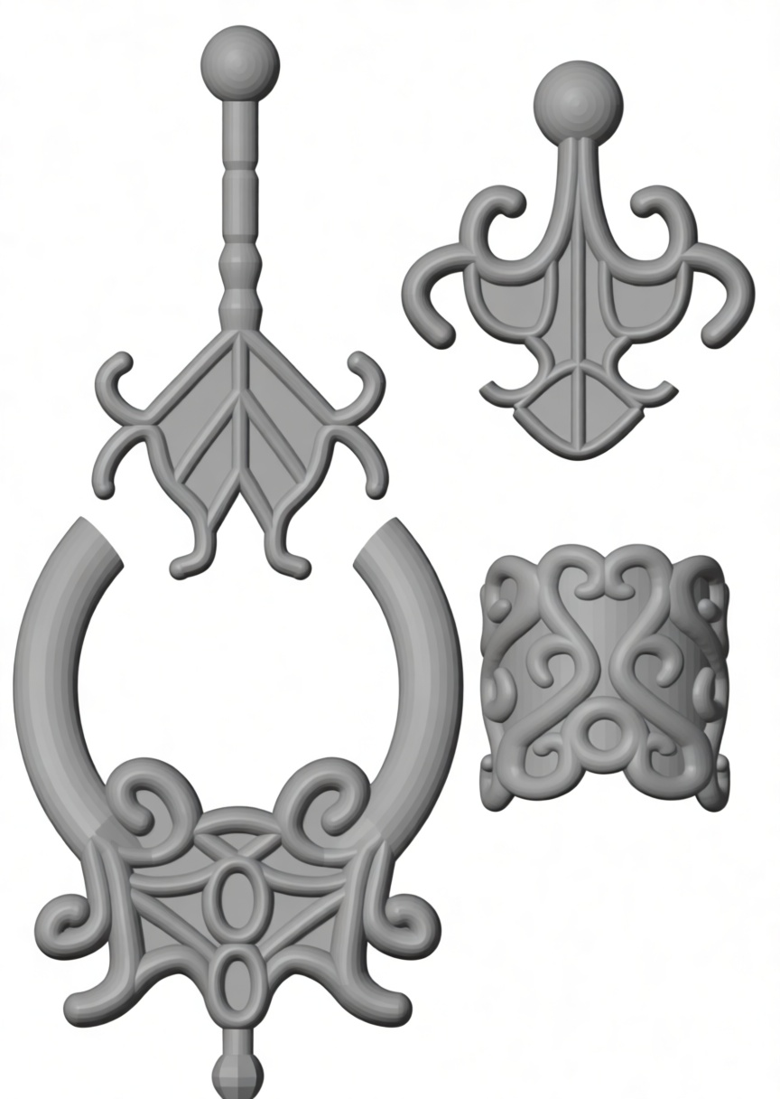 Norse Viking Jewelry Set free 3D printable STL