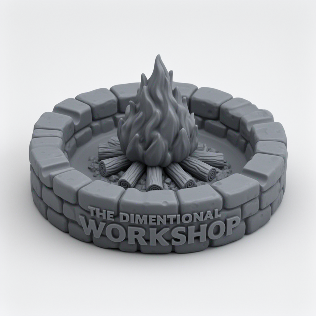 Campfire Ashtray Sculpture free 3D printable STL